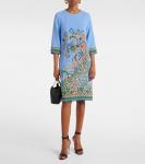Мини-платье с узором пейсли Etro, Print On Blue Base - фото 2
