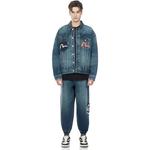 Джинсовая куртка с принтом «чайка» Evisu, синий - фото 3