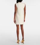 Мини-платье букле с отделкой искусственным жемчугом Self-Portrait, кремовый - фото 3