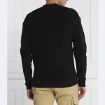 Джемпер мужской Calvin Klein с монограммой, черный - фото 3