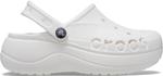 Женские сабо Crocs Baya на платформе, белый - фото 2
