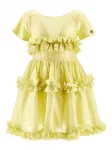 Платье с оборками Monnalisa, желтый - фото