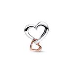 Шарм Two-tone Openwork Infinity Heart Pandora, двухцветный - фото 5