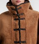 Куртка из овчины с кожаными вставками Róhe, Cognac - фото 4