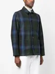 Клетчатая куртка-рубашка из необработанной шерсти ASPESI, синий - фото 3
