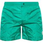 Шорты для плавания с логотипом Moncler, зеленые - фото