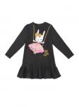 Платье Denokids Glitter Rabbit, цвет anthra melange - фото 2