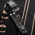 Часы Casio G-Shock Analog-Digital 2100 Series, арт. GA-2100-1A1, черный/серебро/персиково-красный - фото 4