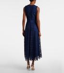 Платье миди из макраме с бантом Elie Saab, Moody Blue - фото 3