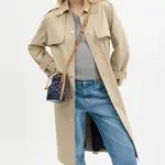 COACH Сумка-ведро из джинсовой ткани с кожаной пряжкой, Gift Box Set (Basic Set+Black Box) - фото 5