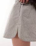 Юбка-боксер, мини-юбка в серую полоску Noisy May - фото 4