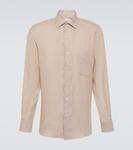Андре льняная рубашка Loro Piana, Grain  Beige - фото