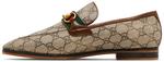 Кроссовки Gucci Paride Moccasin 'GG Supreme - Beige', коричневый - фото 3