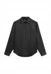 Блуза Massimo Dutti FLOWING SATIN LONG SLEEVE, Black - фото 6