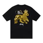 Футболка Stussy Gold Lion, черная - фото 2