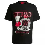 Футболка с коротким рукавом HUGO Daporoni 01, черный - фото