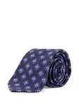 Шелковый галстук Kiton, синий - фото