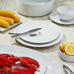 L’Objet Perlée Тарелка с белым хлебом и маслом L'Objet, белый - фото 3