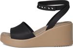 Туфли Crocs Brooklyn Ankle Strap Wedges, Black/Mushroom - фото 4