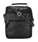 Сумка через плечо Szuna, натуральная кожа, черный - фото