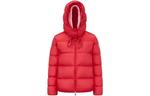Пуховик женский красный Moncler - фото