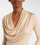 Фини топ из драпированного джерси Tove, кремовый - фото 4