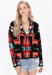 Кардиган IZIA Cardigan, Black/Multicolor/Black - фото