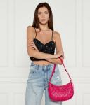 Сумка-хобо кожаная Pinko Half Moon Mini, фуксия - фото 2