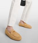 Плетеные лоферы с эффектом рафии Prada, Naturale - фото 4