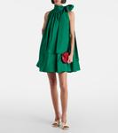 Мини-платье Beber из тафты с воротником-халтером Max Mara, Smeraldo - фото 2