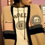 X POP MART Вязаный свитер Unisex Champion, Хаки - фото 7