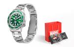 MARVEL Часы Quartz Movement Steel Strap Watch Men's Watch Green Dial - фото 2