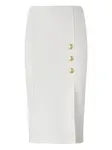 Юбка-карандаш с пуговицами PINKO, белый - фото