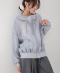 Полупрозрачная толстовка с капюшоном Bab, цвет Gray - фото