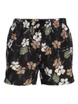 Плавки-шорты с цветочным принтом Boss, черный - фото