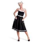 Платье в стиле рокабилли Siren с поясом черное - фото