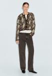 Кардиган Massimo Dutti BUTTONED SNAKESKIN PRINT, Dark Brown - фото