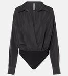 Боди Хаботай Norma Kamali, черный - фото