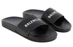 Сандалии pool slides 'black white' Balenciaga, черный - фото 4