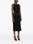 Платье миди без рукавов с цепочкой TWINSET, черный - фото 3