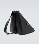 Треугольная наплечная сумка из кожи Saffiano Prada, черный - фото 5