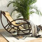 Yu Senyi Кресло-качалка из ротанга, черное - фото 2