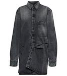 Джинсовая рубашка-мини-платье Off-White, черный - фото