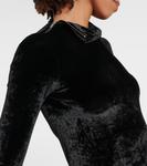 Бархатный топ Jil Sander, черный - фото 4