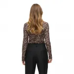 Футболка Vila Leoa long sleeve high neck, коричневый - фото 2