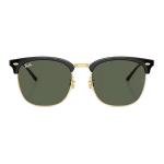 RayBan Золотые унисекс солнцезащитные очки в стиле броулайн, Gold - фото 3