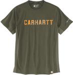 Футболка Carhartt Force Flex Block Logo T-Shirt, оливковый - фото