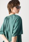 Блуза BLOUSE ROUND NECK WITH DRAWSTRING AND GATHERING SOLID Marc O'Polo, темно-зеленый - фото 6