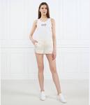 Шорты женские Ea7 короткие на резинке, белый - фото 2