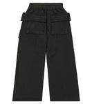 Хлопковые брюки-карго Rick Owens Kids, черный - фото 4